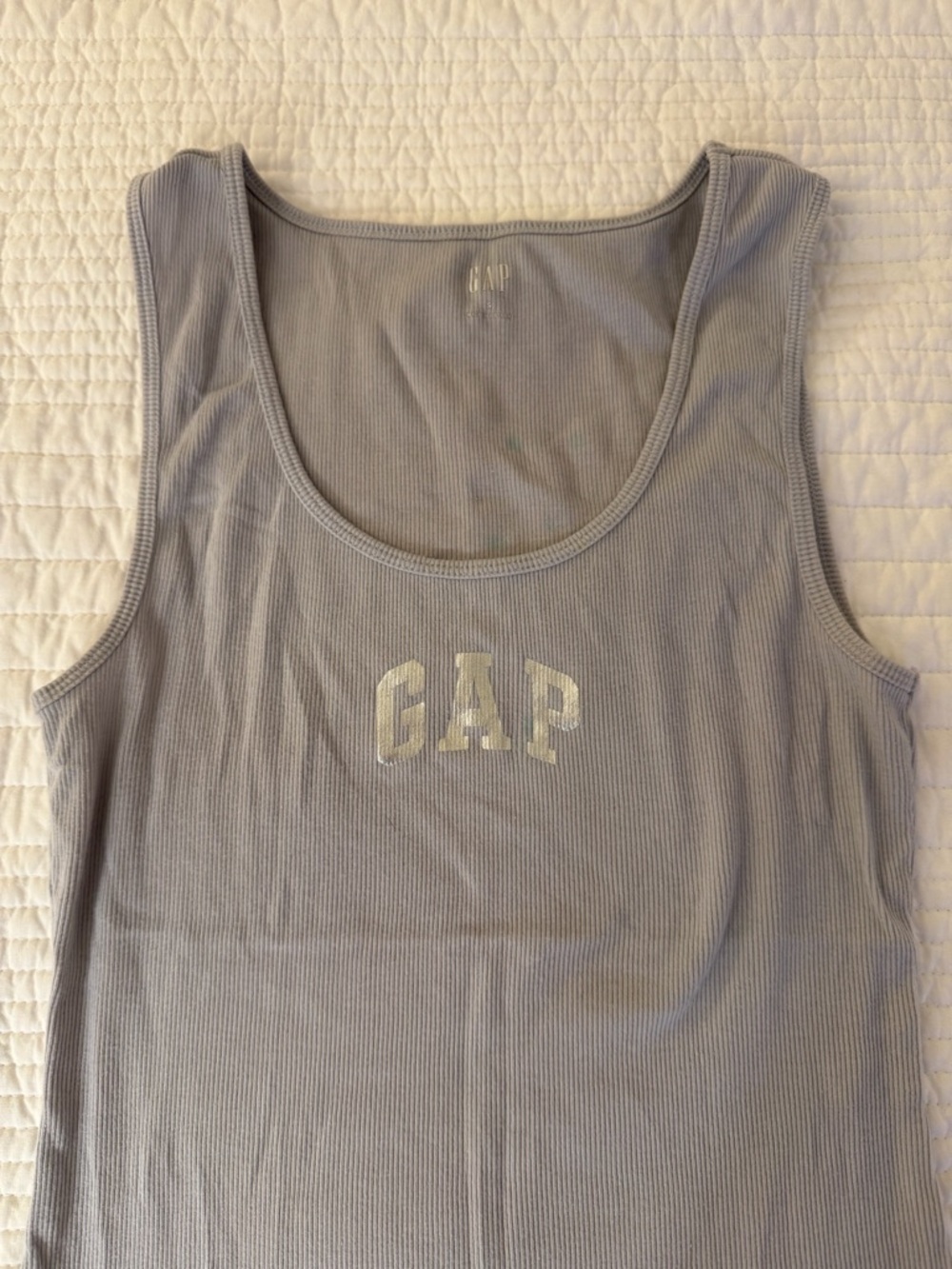GAP Ribbed Tank Top in Light Lavender